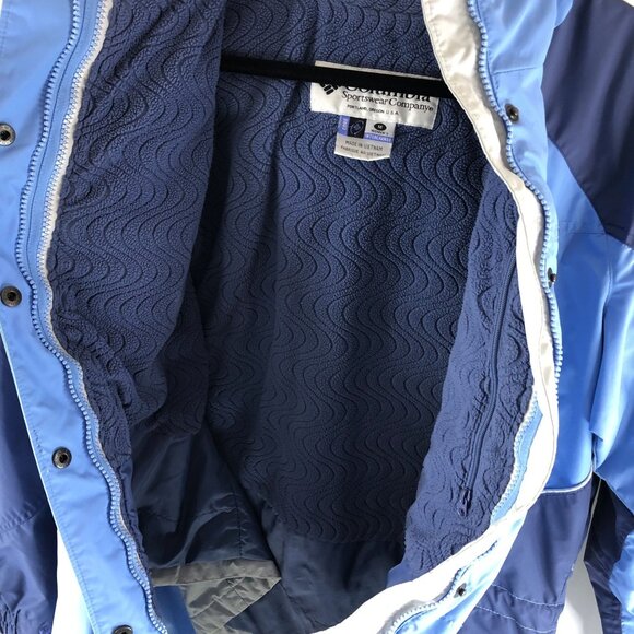 Columbia Womens Interchange Jacket Fleece Liner Zip Out Colorblock Blue M - Picture 3 of 5